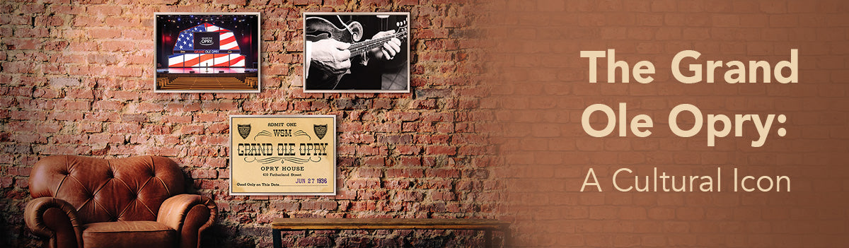 Fine Art Canvas Grand Ole Opry Collection hero featuting 3 prints from the Grand Ole Opry Collection.