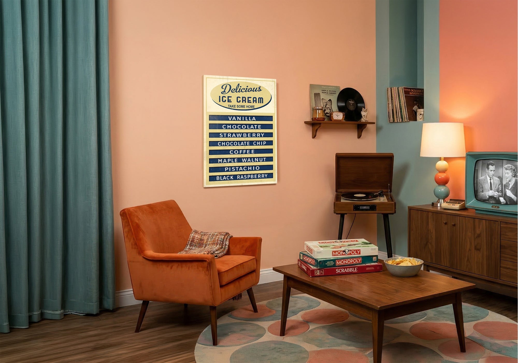 Retro arcade wall art for entertainment rooms — nostalgic canvas prints with playful energy