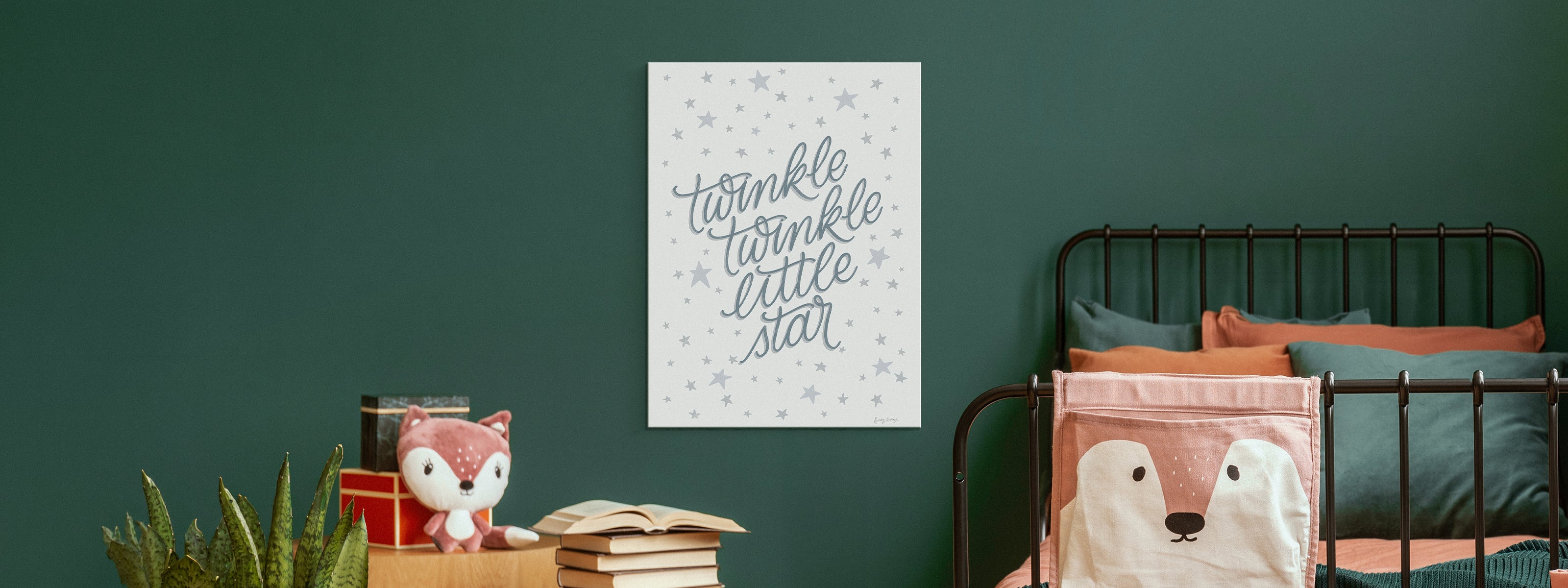Nursery and kids' room wall art styled in a child's room, from Fine Art Canvas
