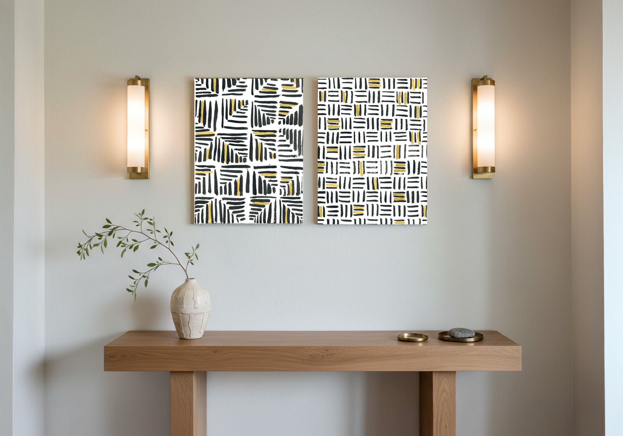 Modern simplicity entryway and hallway wall art banner