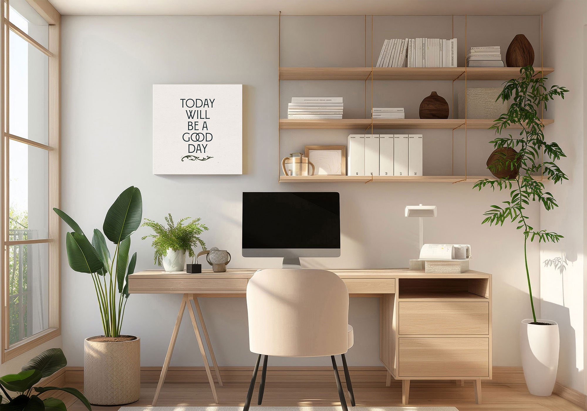 Motivational home office wall art - purpose-driven canvas prints