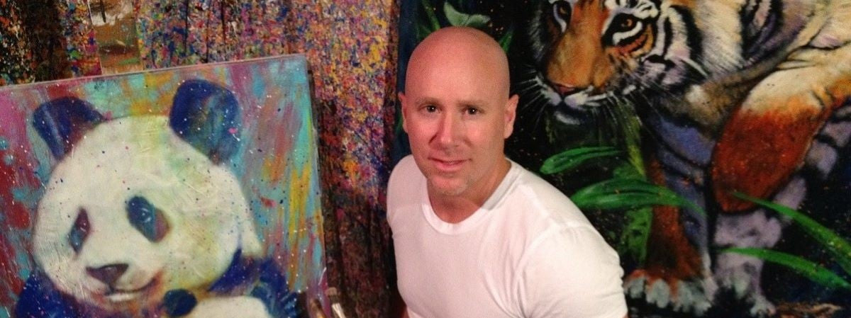 Hero banner featuring Stephen Fishwick with artwork.