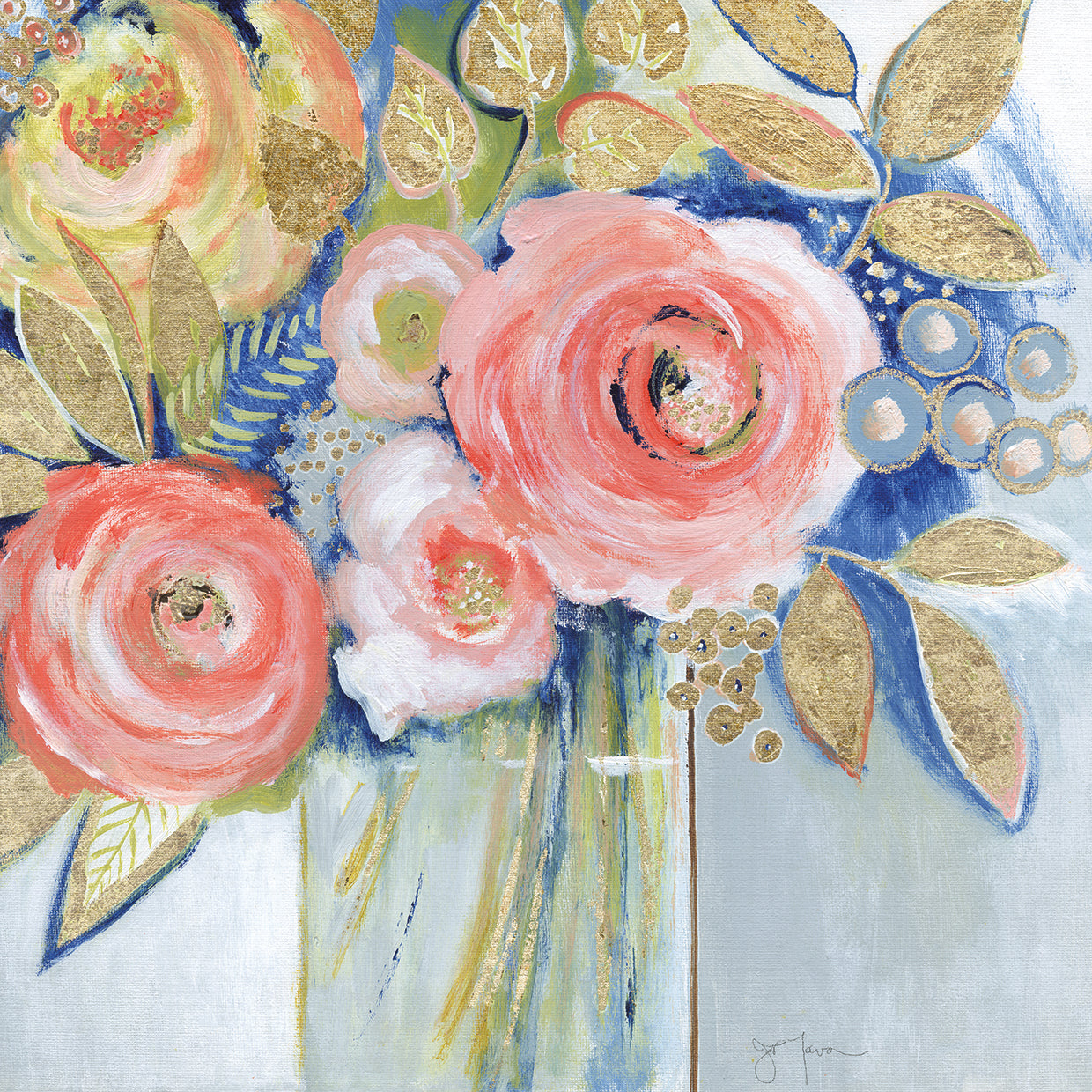 Peach Metallic Bling