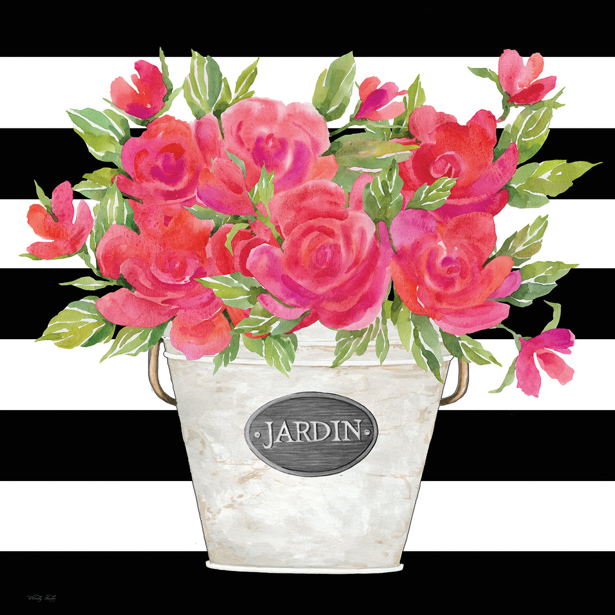 Fuchsia Jardin Stripes