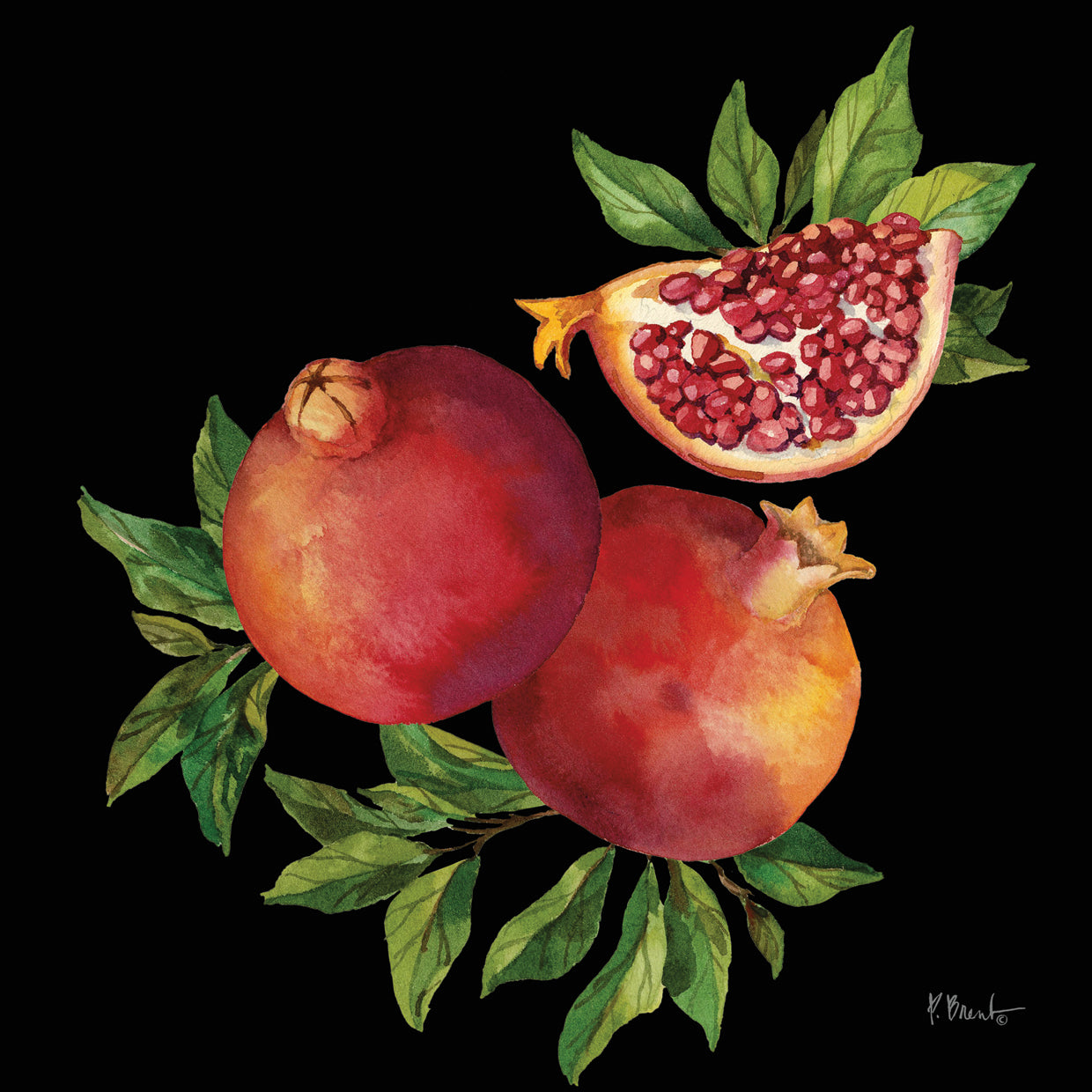 Pomegranate Bunch II – Black