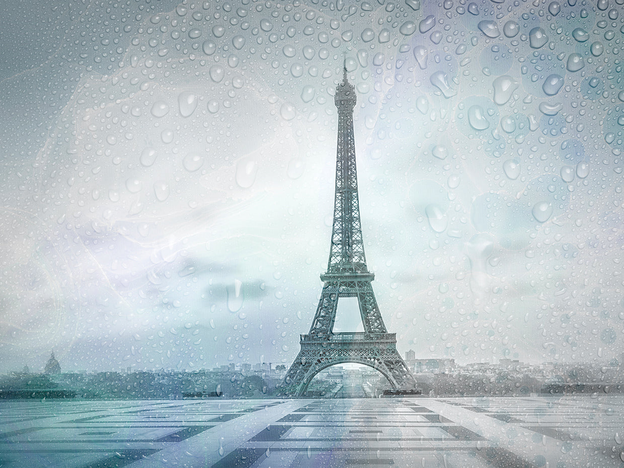 EIFFEL TOWER Rainy Day | dreamy blue