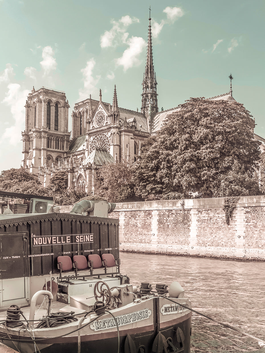 PARIS Notre-Dame and River Seine | urban vintage style