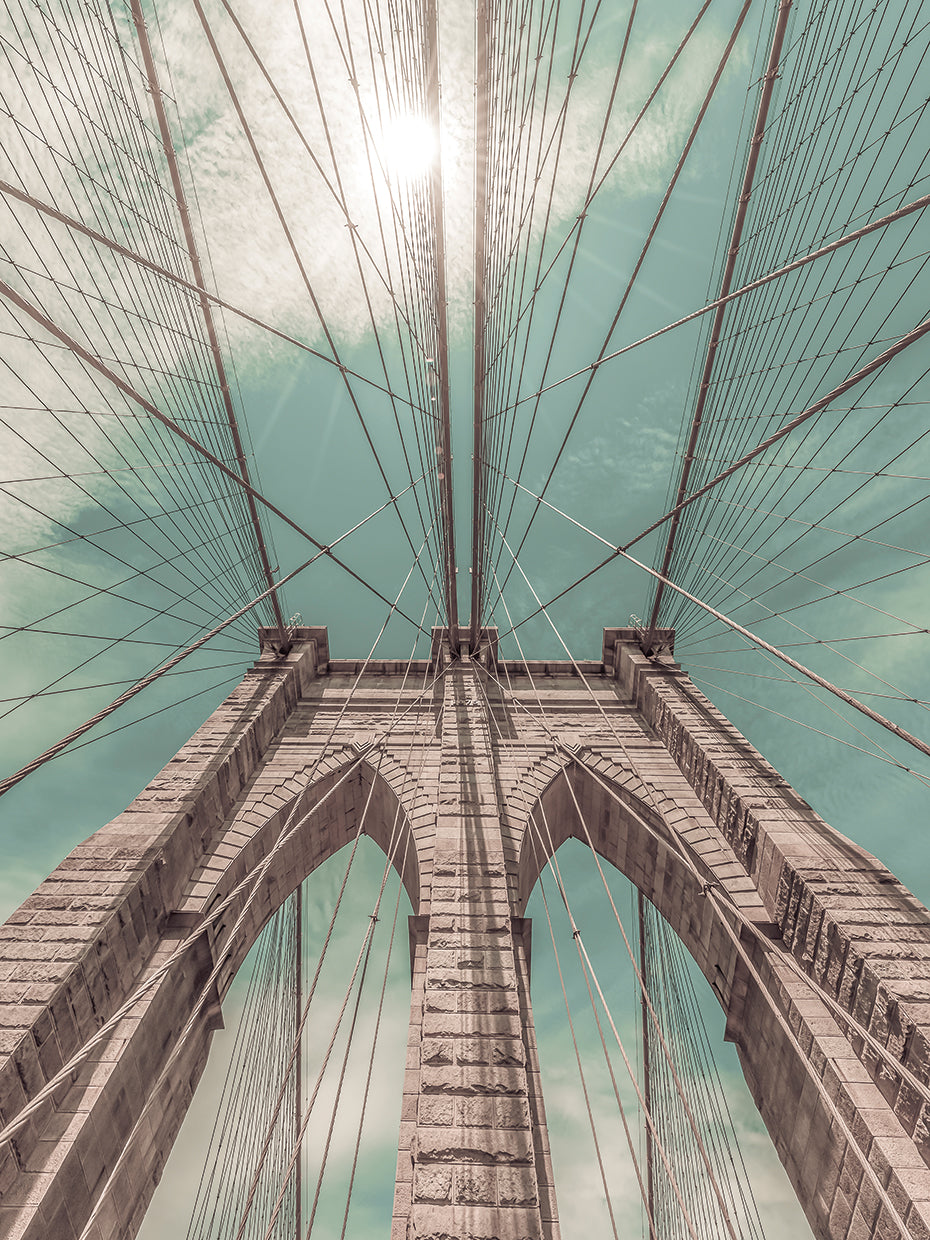 NEW YORK CITY Brooklyn Bridge in Detail | urban vintage style