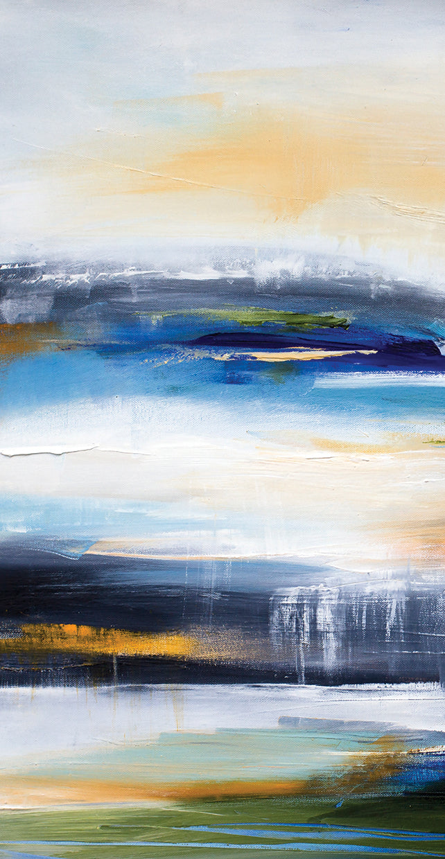 Abstracted Landscape In Blues I