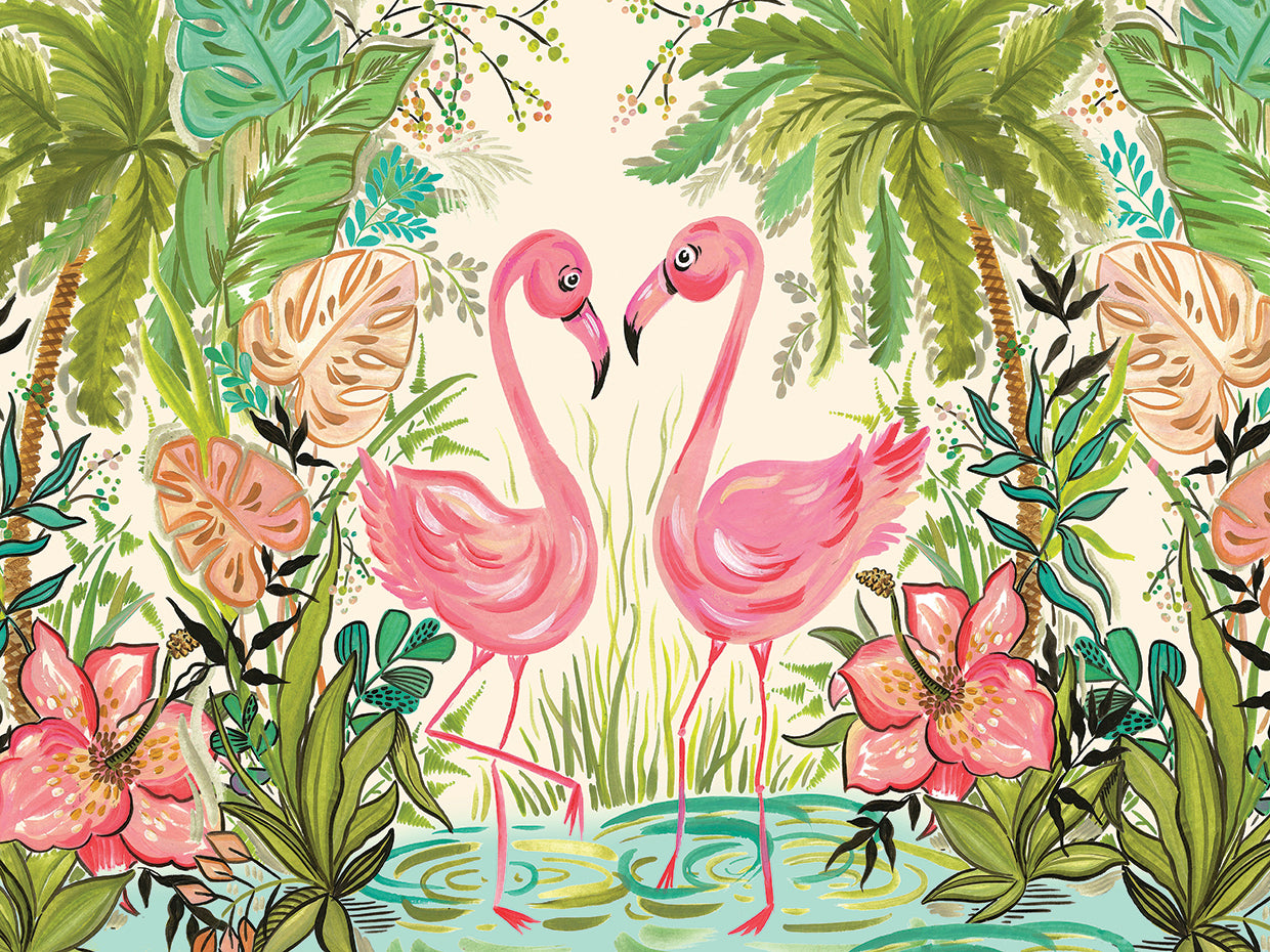 Tropical Flamingo Jungle