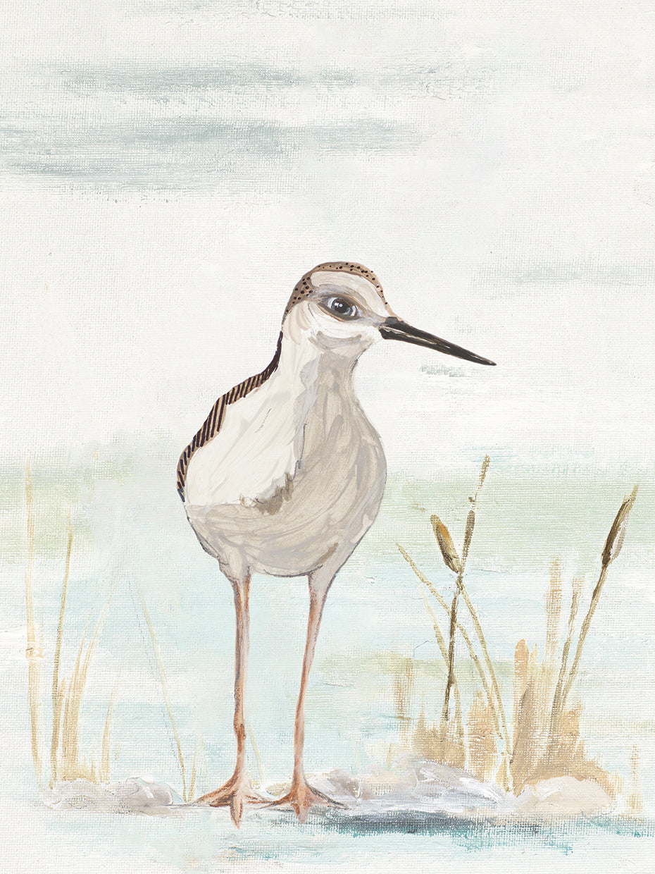 Stilt Bird on Blue II