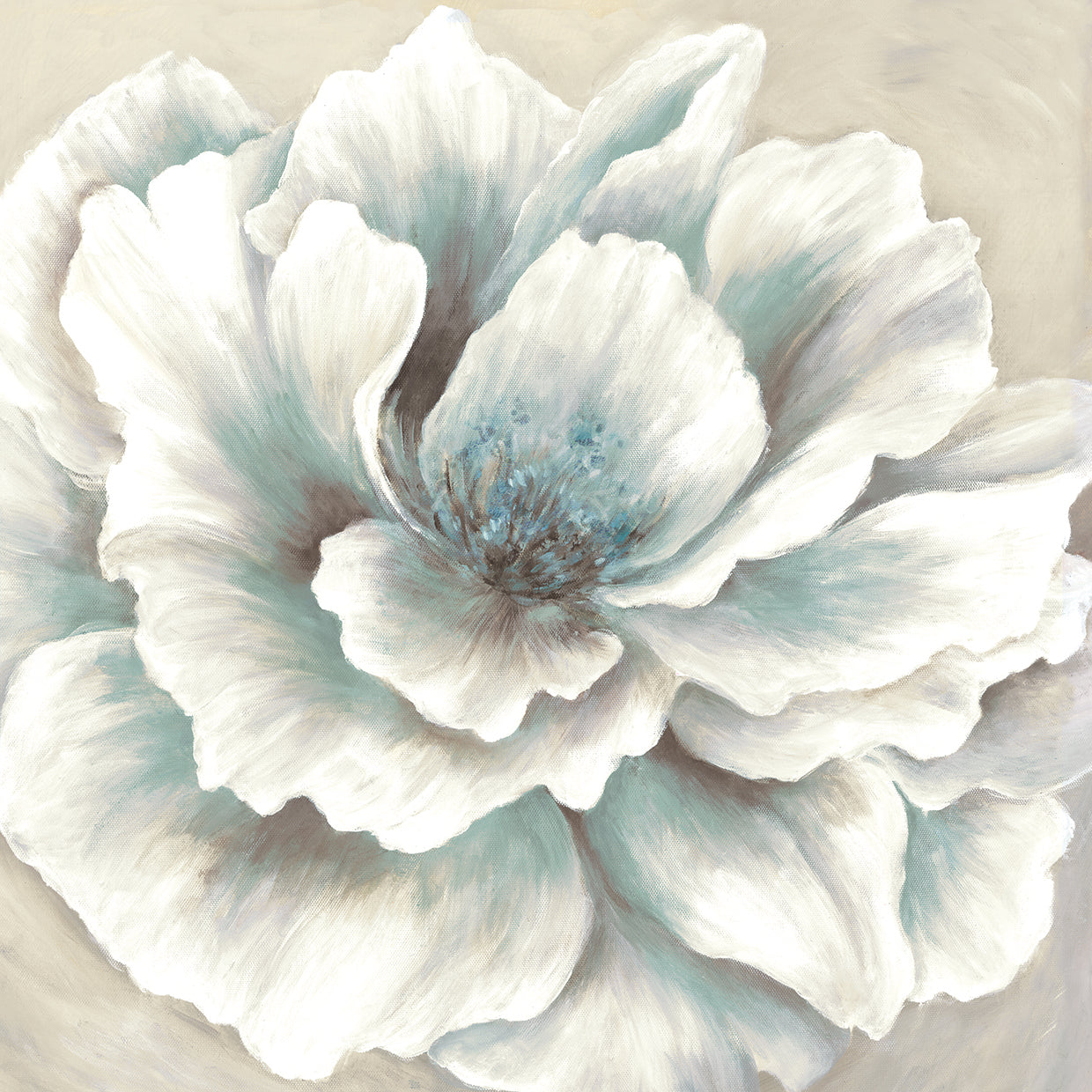 Blue and Cream Peony