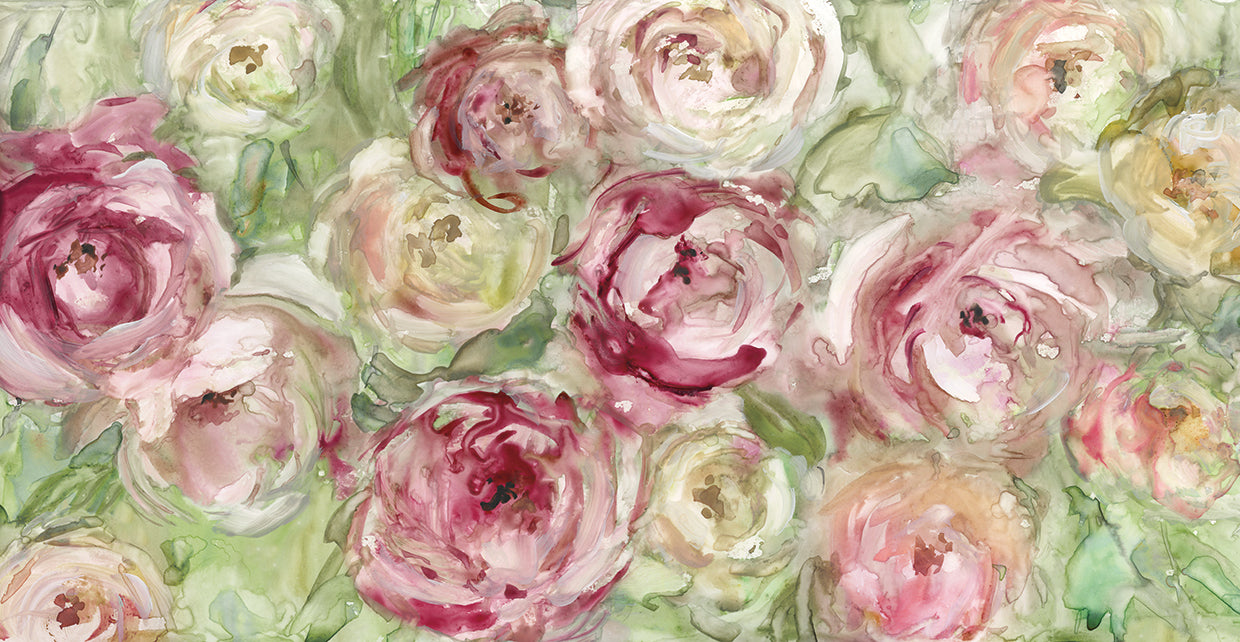 Climbing Roses by Carol Robinson - highest quality handcrafted wall art work on large canvas & framed canvas prints