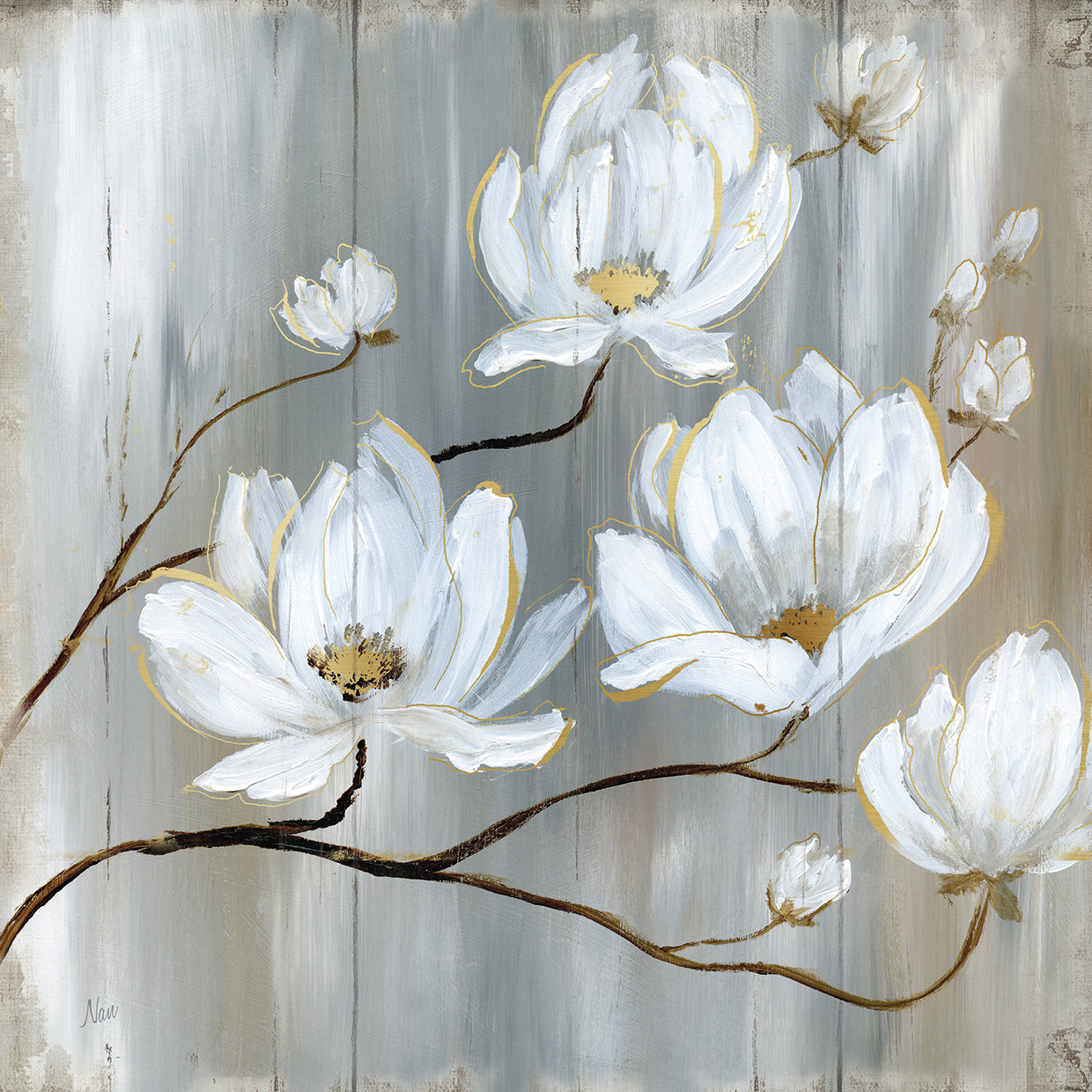 Summer in Neutral I by Nan - handcrafted wall art work on large canvas & framed canvas prints, made to order