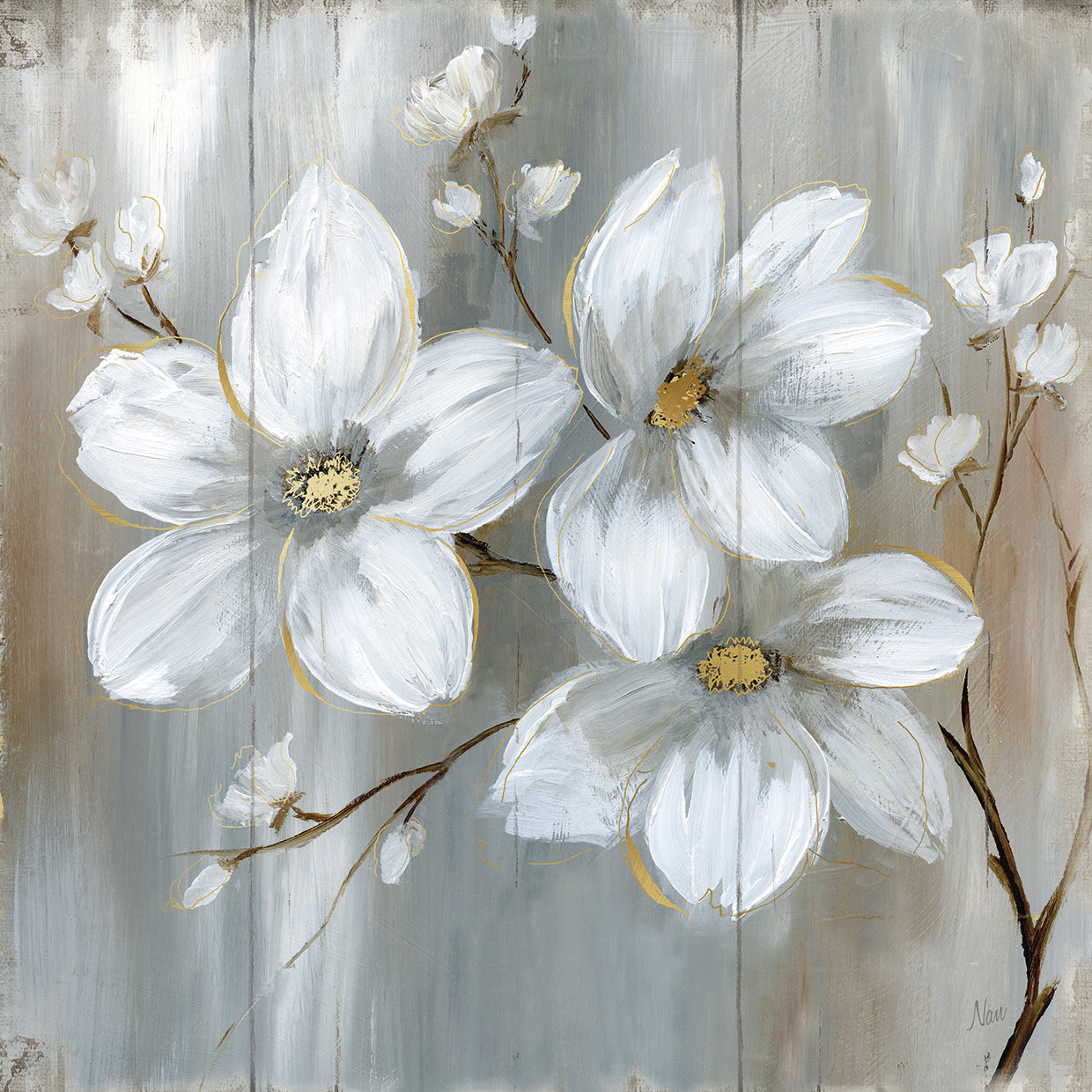 Summer in Neutral II by Nan - larger sizes handcrafted wall art work on large canvas & framed canvas prints