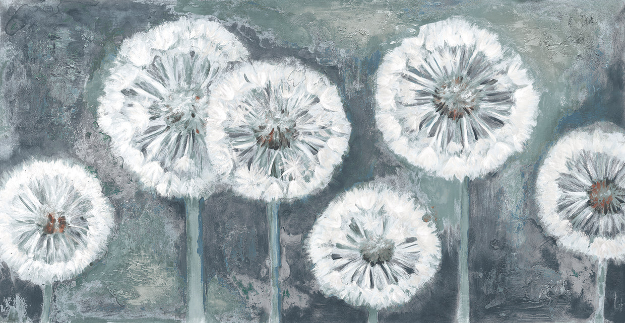 Wishing Blue Light by Sandy Doonan is a painterly botanical painting printed on a canvas or framed canvas