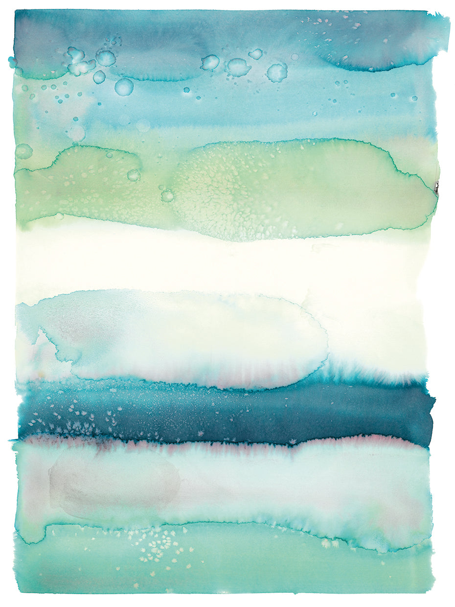 Watercolor Wash 1 by Natasha Marie is a fresh and painterly abstract watercolor painting printed on canvas or framed canvas