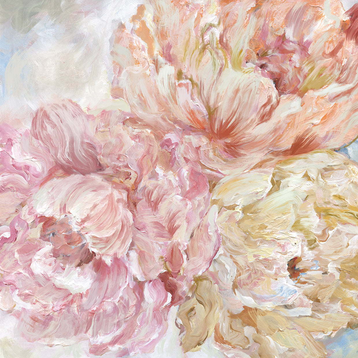 Contemporary Peonies 2 by Nan - lowest price wall art work on large canvas & framed canvas prints