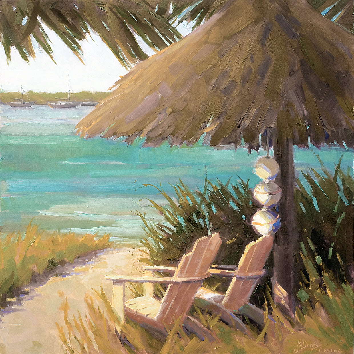 Waterfront View Bright by Kathleen Denis - lowest price wall art work on large canvas & framed canvas prints