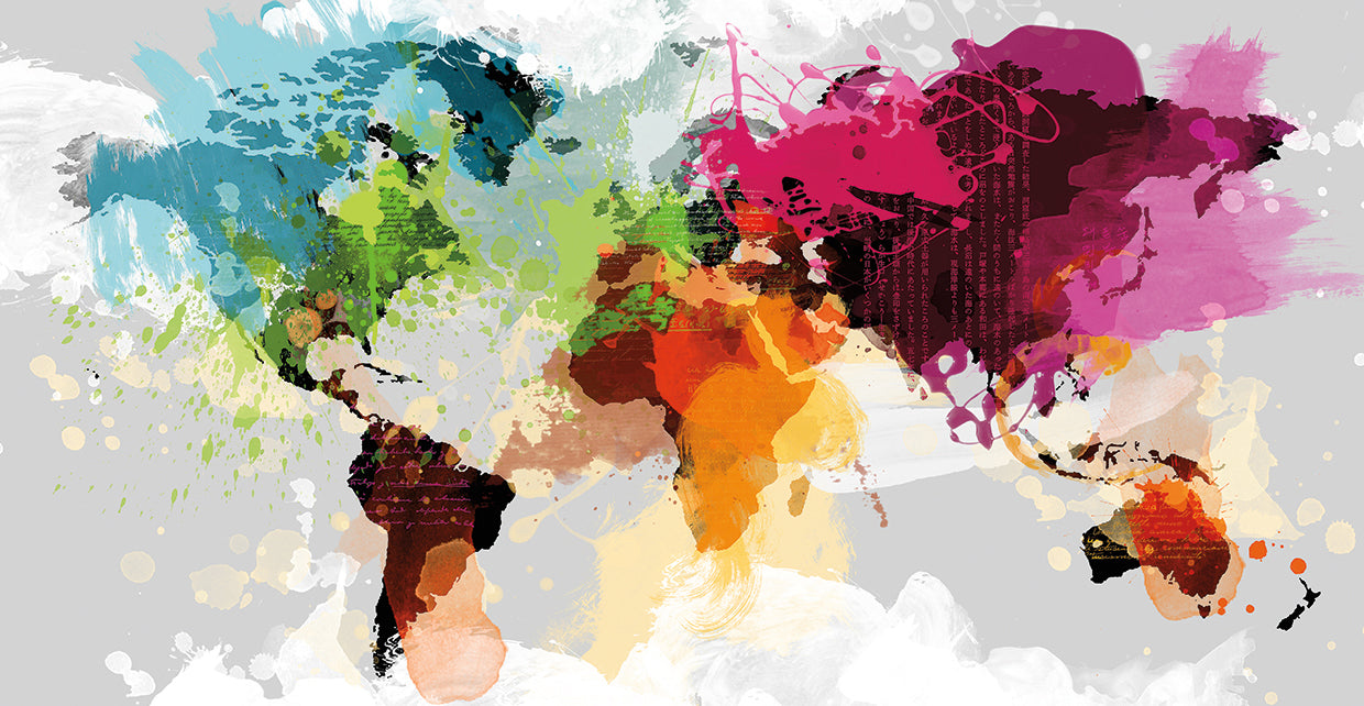 Colourful World Map