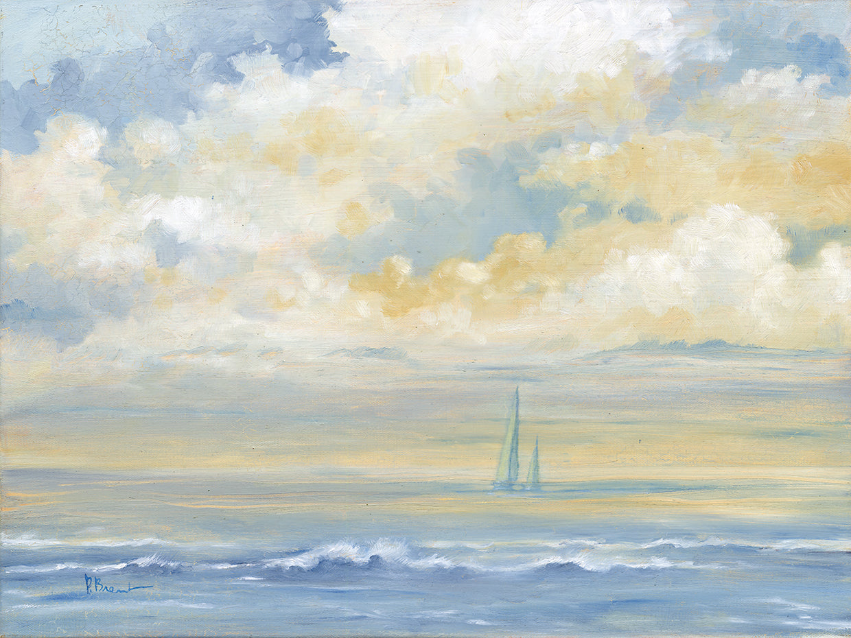 Misty Morning Sail by Paul Brent - lowest price wall art work on large canvas & framed canvas prints