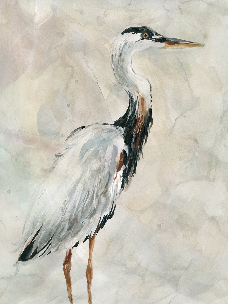 Crane at Dusk I by Carol Robinson - top quality wall art work on large canvas & framed canvas prints