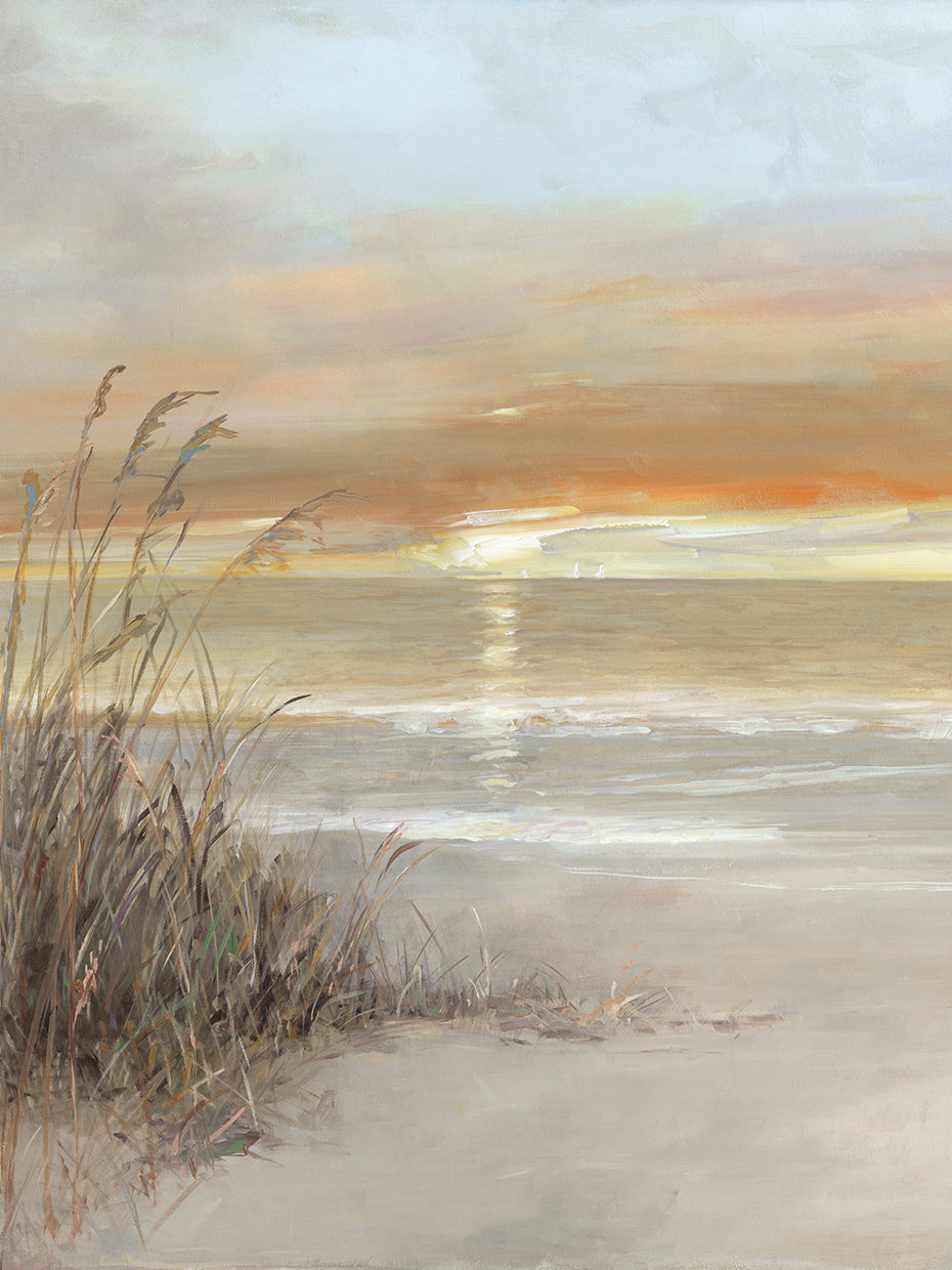 Malibu Sunset by Sally Swatland - handcrafted wall art work on large canvas & framed canvas prints, made to order