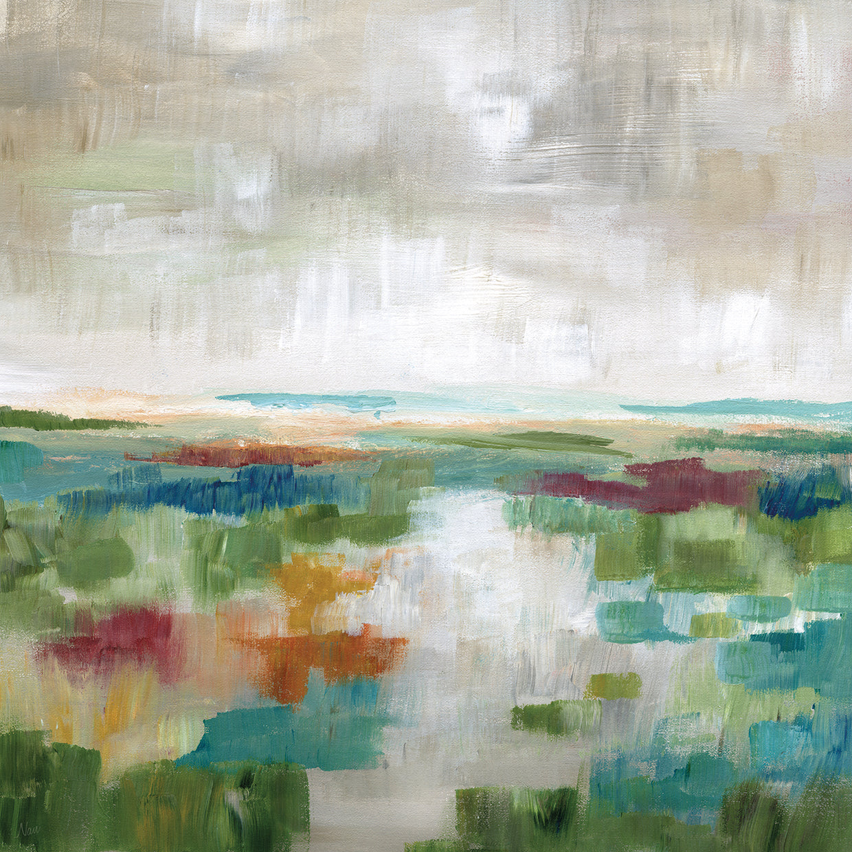 Vibrant Valley by Nan - larger sizes handcrafted wall art work on large canvas & framed canvas prints