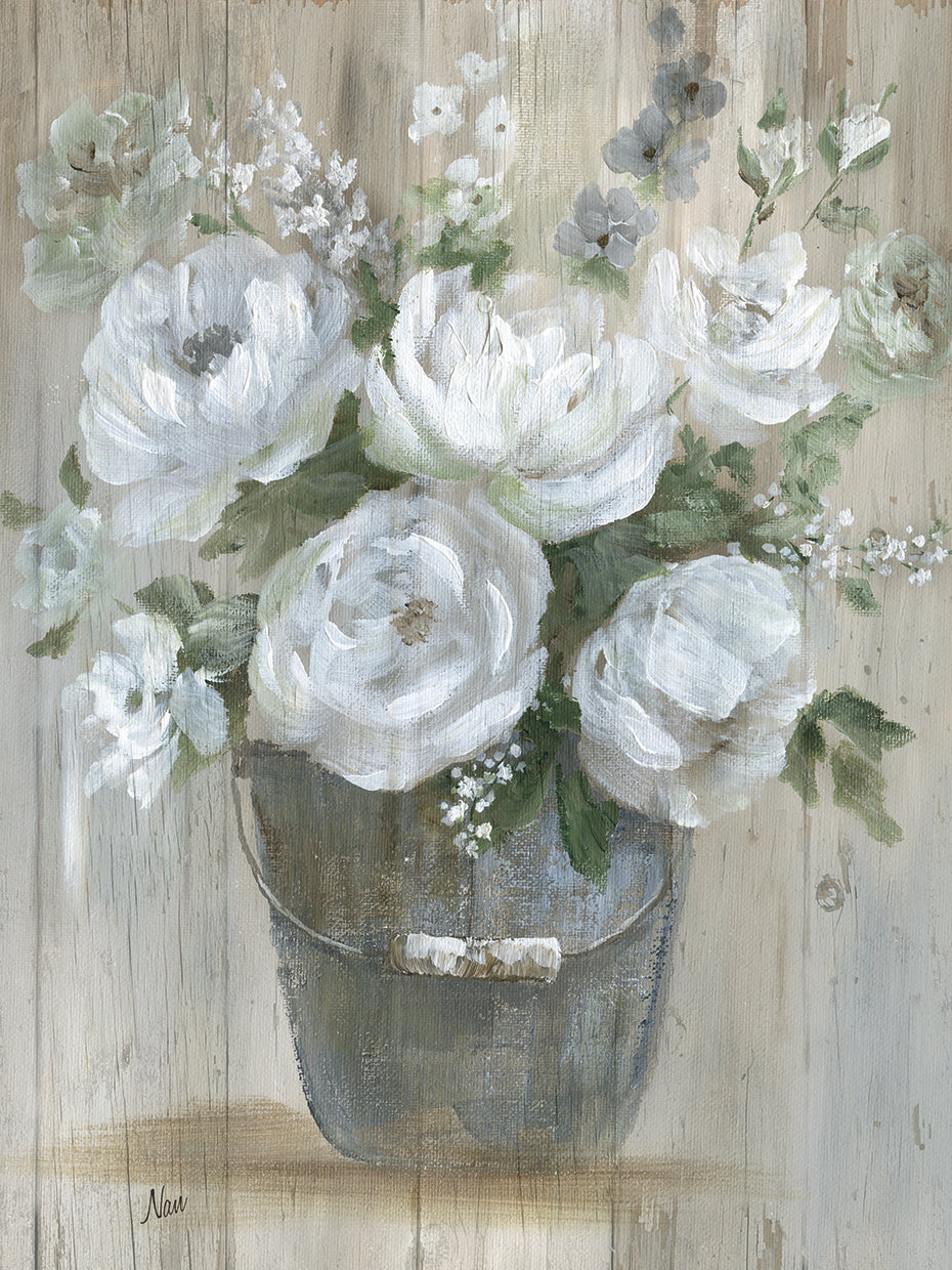 Wild Roses by Nan - highest quality handcrafted wall art work on large canvas & framed canvas prints