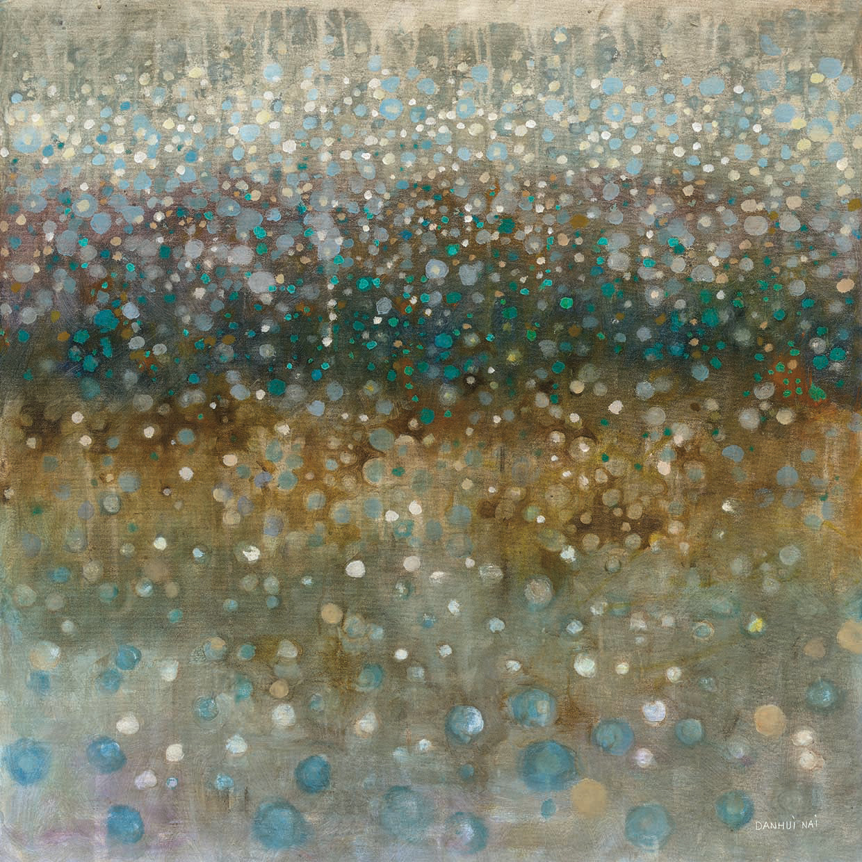 Abstract Rain by Danhui Nai - larger sizes handcrafted wall art work on large canvas & framed canvas prints