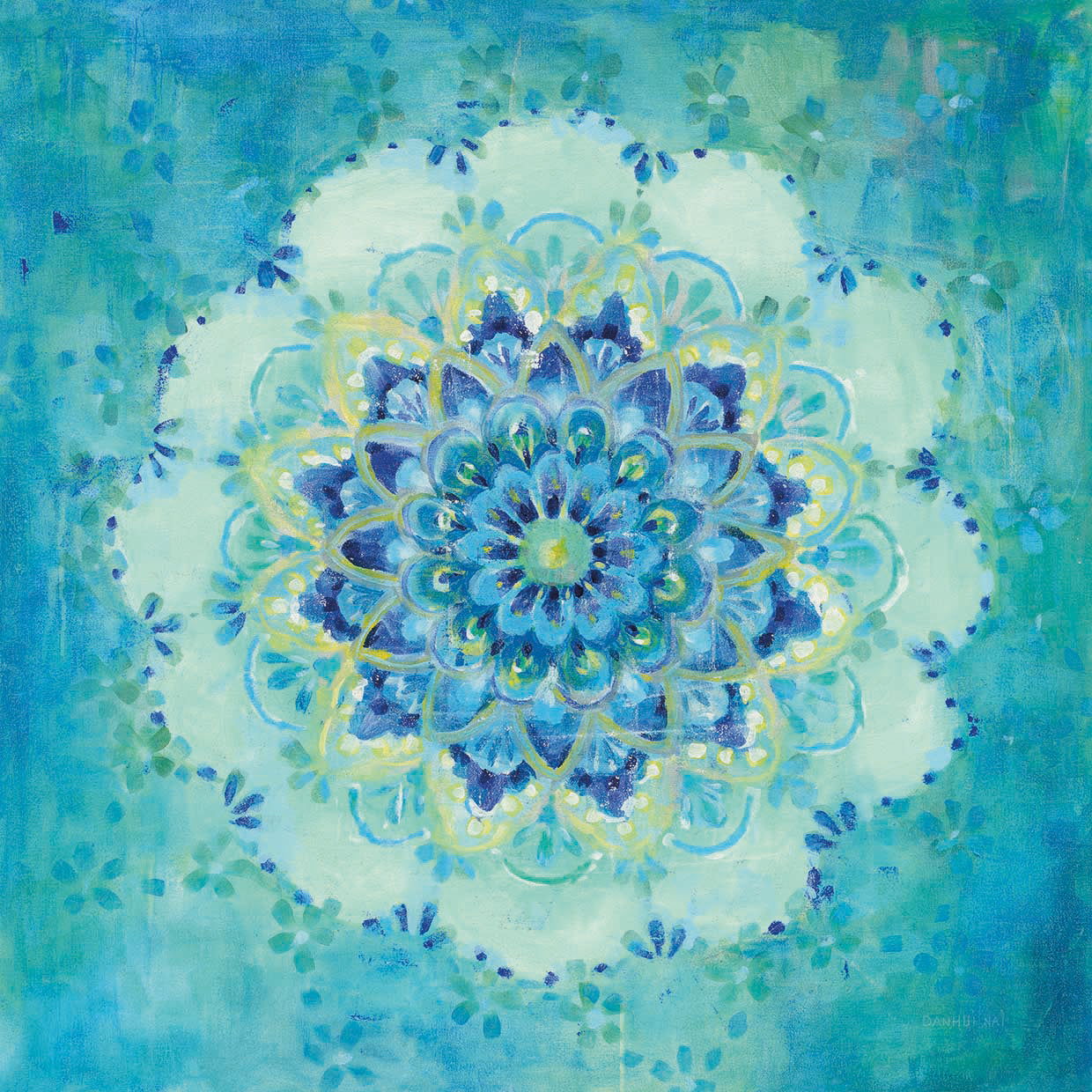 Coastal Jewels by Danhui Nai - larger sizes handcrafted wall art work on large canvas & framed canvas prints