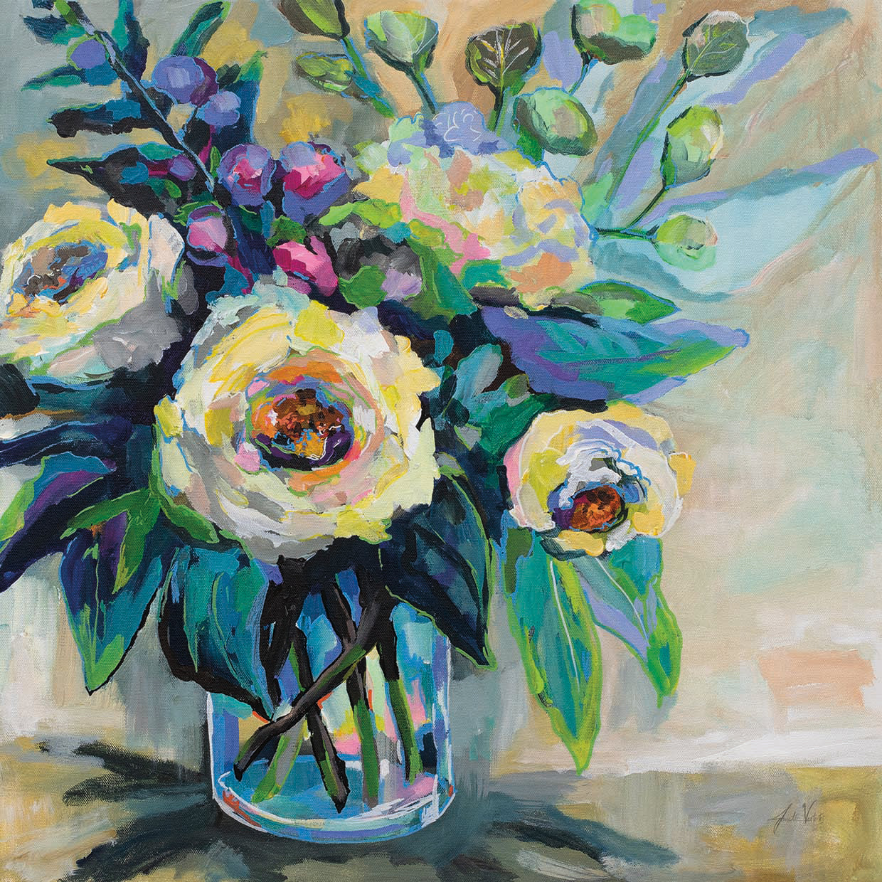 Delighted by Jeanette Vertentes - best quality handcrafted wall art work on large canvas & framed canvas prints