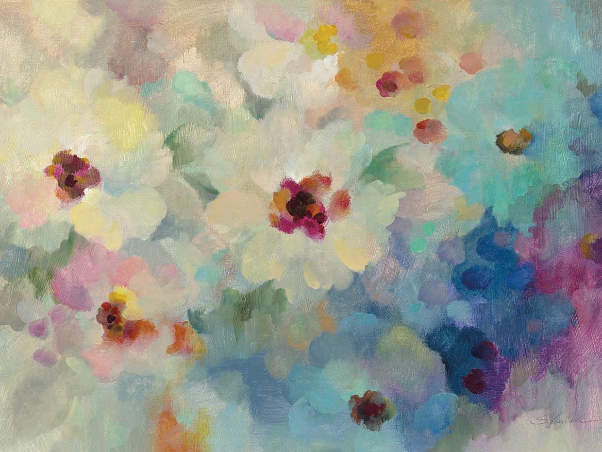 Floral Extravaganza by Silvia Vassileva - larger sizes handcrafted wall art work on large canvas & framed canvas prints