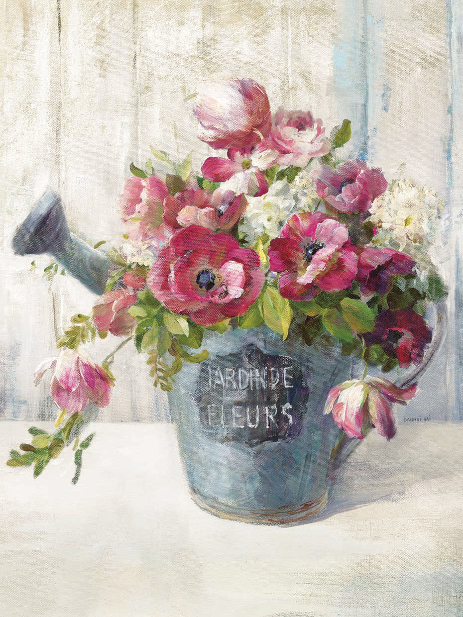 Garden Blooms II by Danhui Nai - best quality handcrafted wall art work on large canvas & framed canvas prints