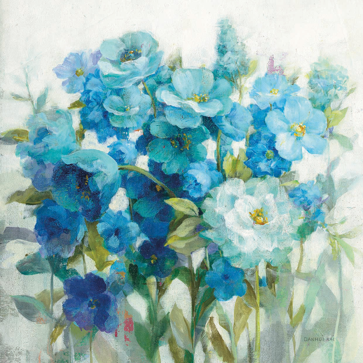 Summer Blues by Danhui Nai - museum quality wall art work on large canvas & framed canvas prints