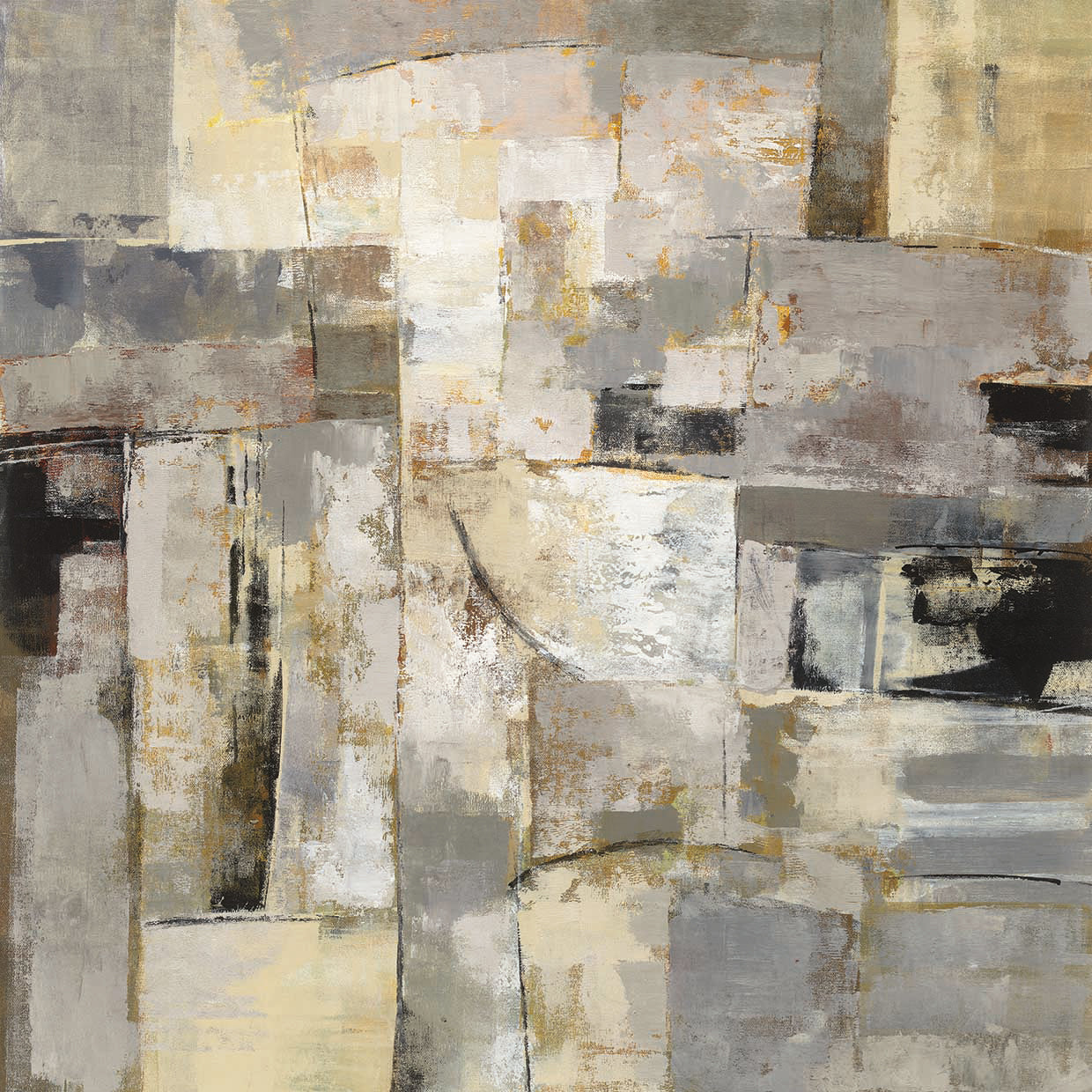 Walking Down the Street Neutral by Silvia Vassileva - lowest price wall art work on large canvas & framed canvas prints