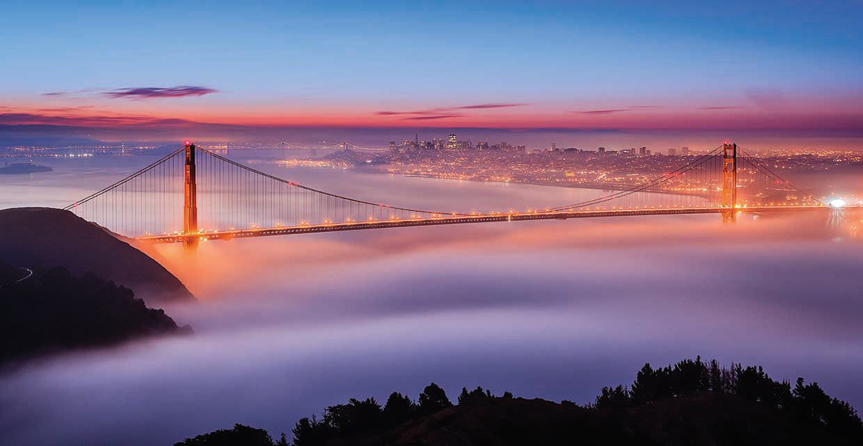Niebla en el arte de la lona de la puerta