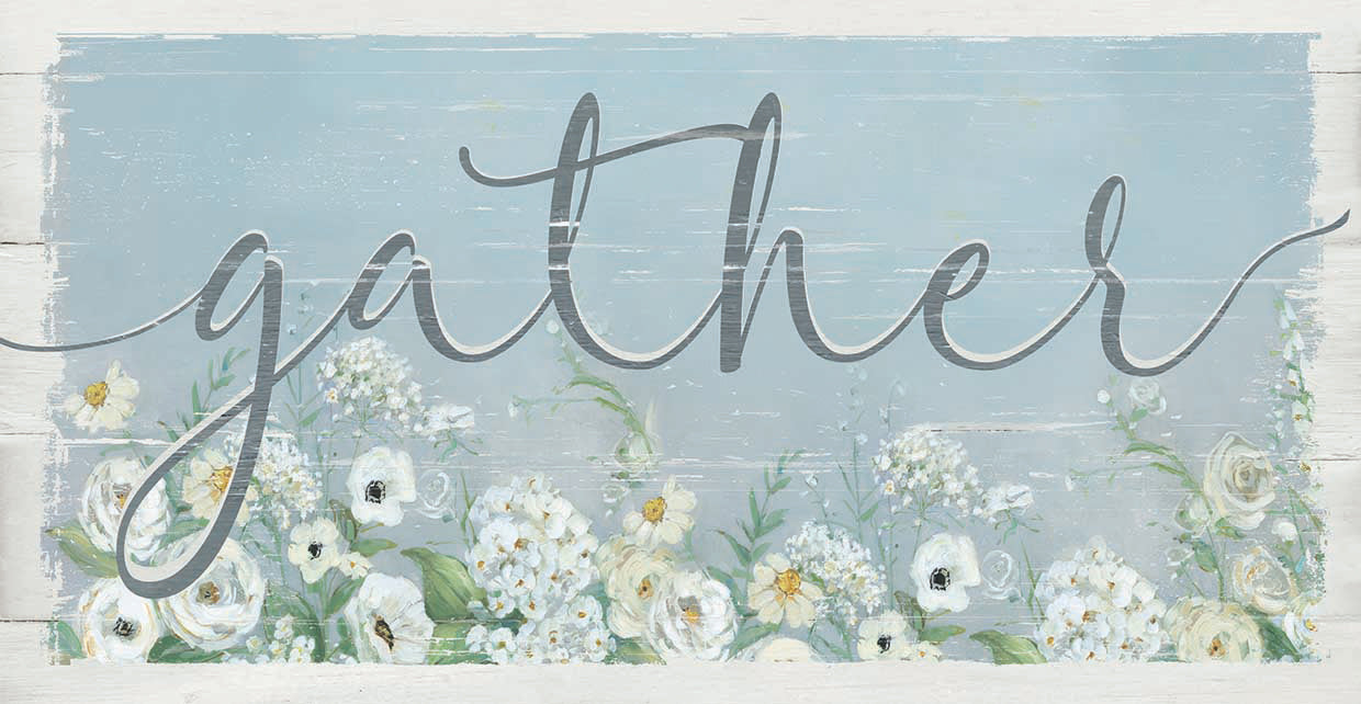 Gather Garden by Sally Swatland - museum quality wall art work on large canvas & framed canvas prints