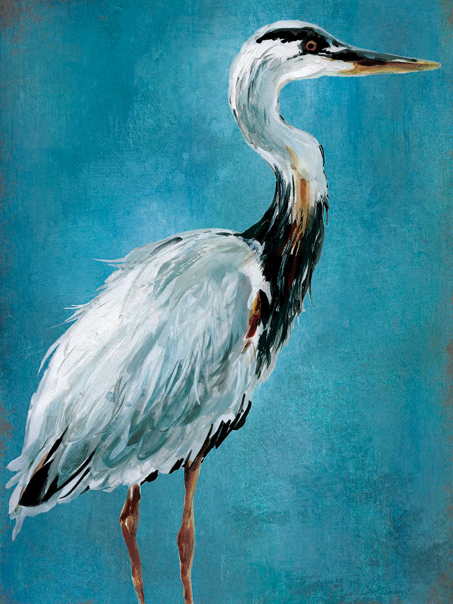 Great Blue Heron I by Carol Robinson - highest quality handcrafted wall art work on large canvas & framed canvas prints
