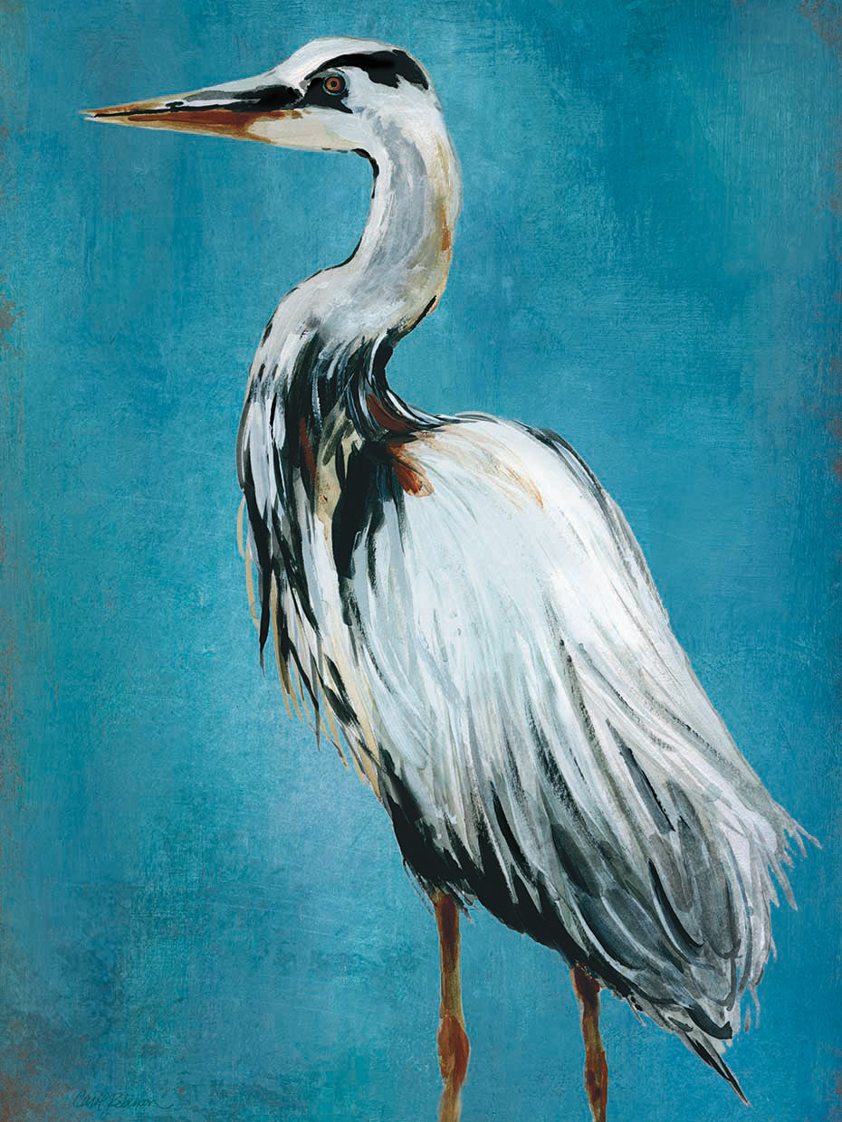 Great Blue Heron II by Carol Robinson - lowest price wall art work on large canvas & framed canvas prints