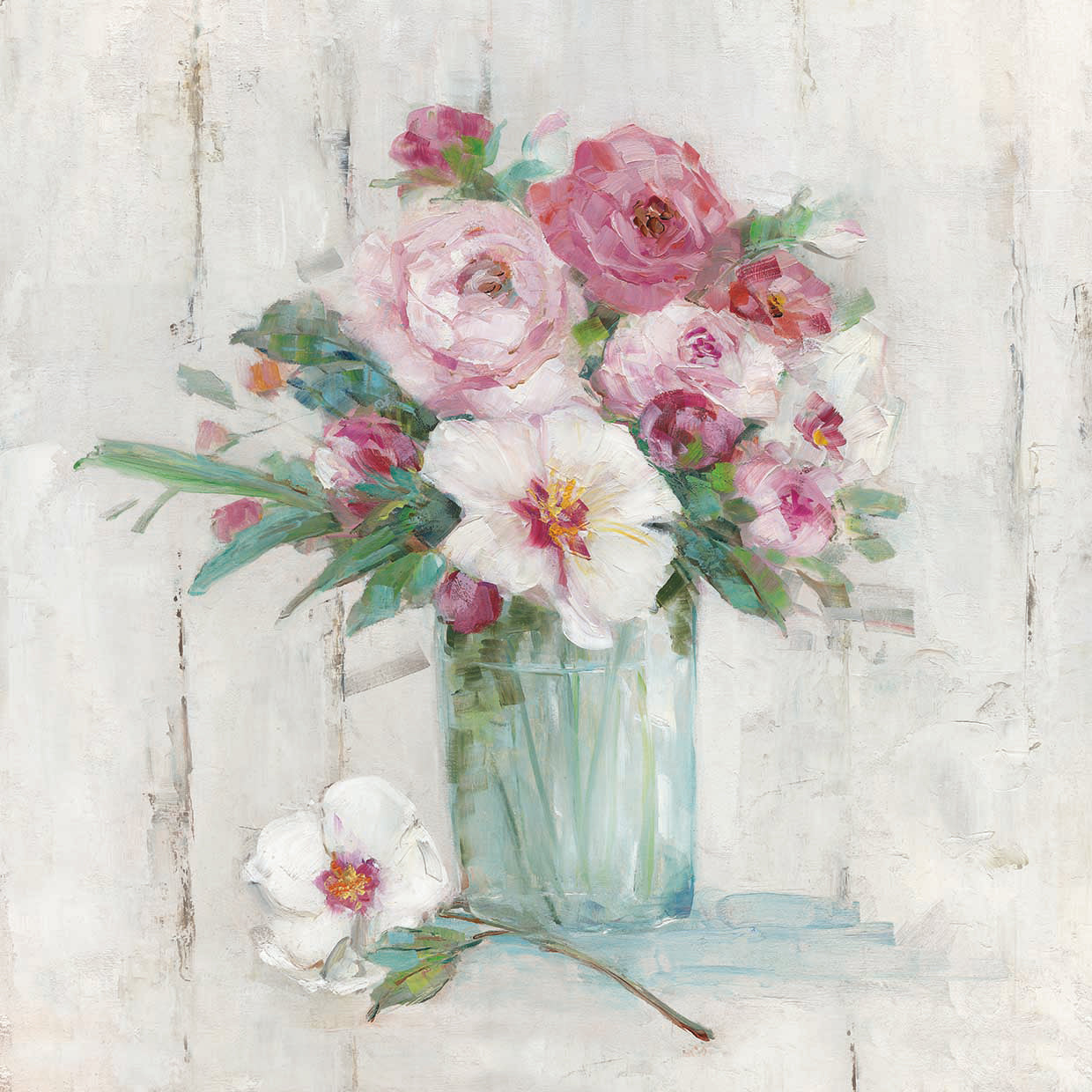 Cottage Sweet Bouquet II by Sally Swatland - best quality handcrafted wall art work on large canvas & framed canvas prints