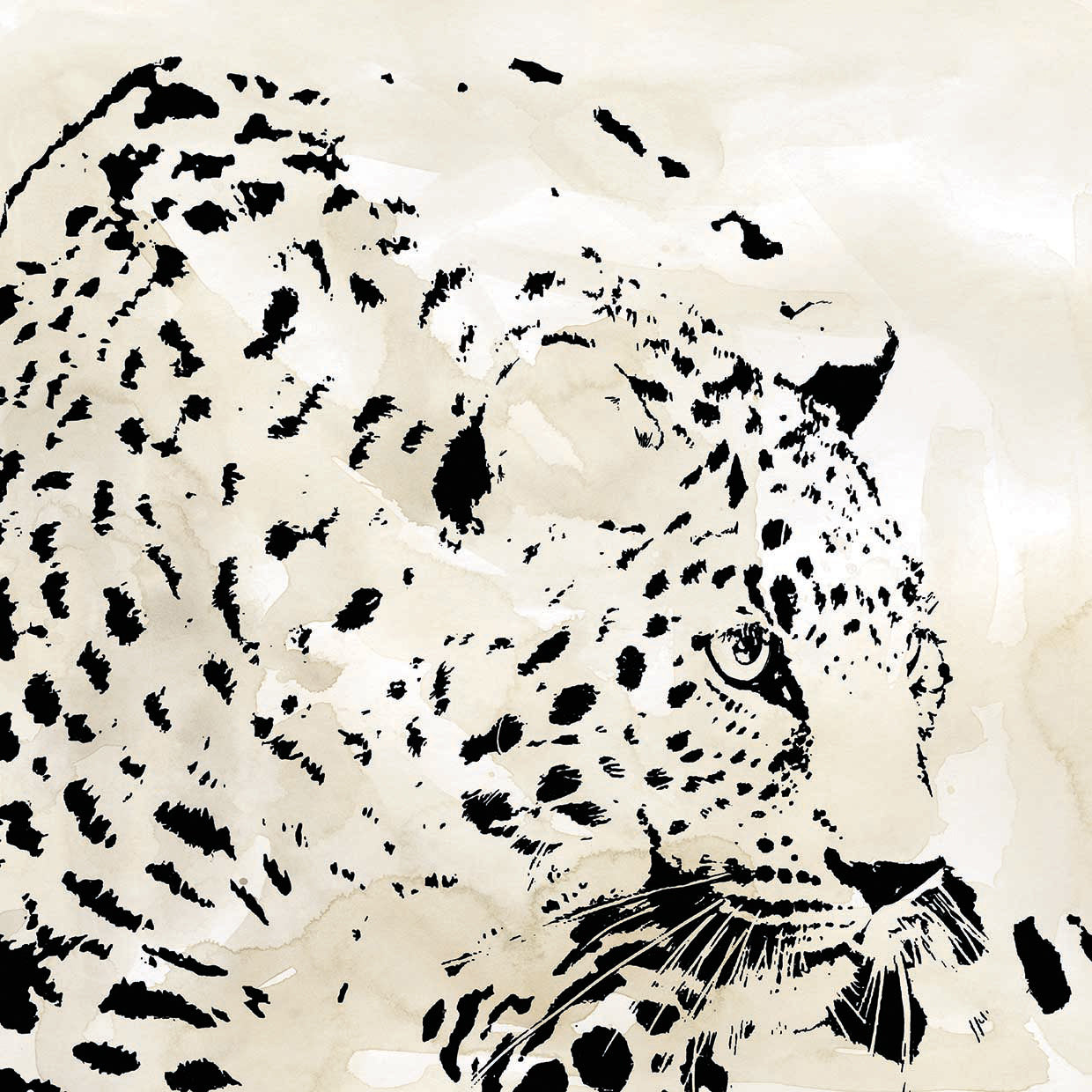 Leopard Spot IV by Carol Robinson - handcrafted wall art work on large canvas & framed canvas prints, made to order