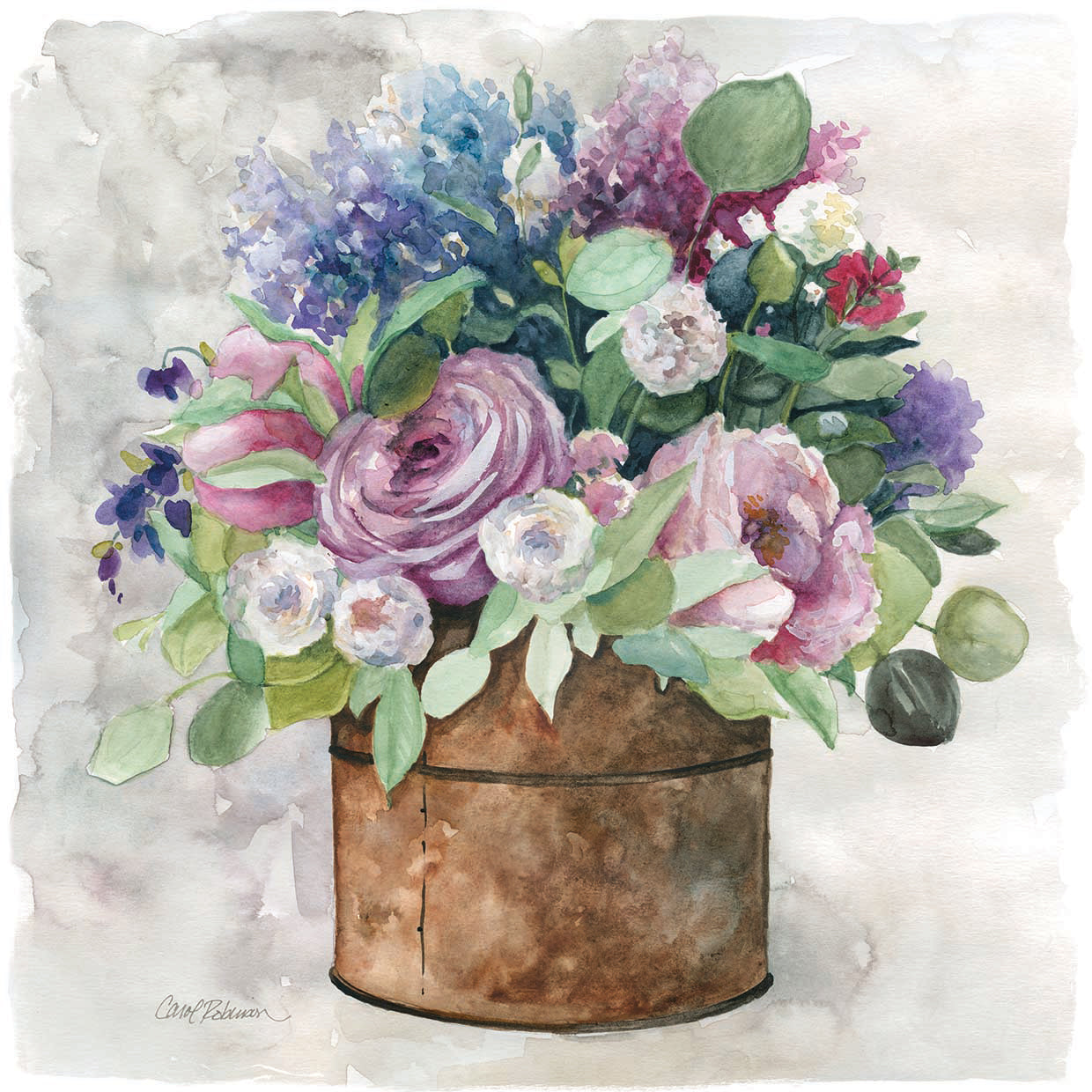 My English Garden by Carol Robinson - highest quality handcrafted wall art work on large canvas & framed canvas prints