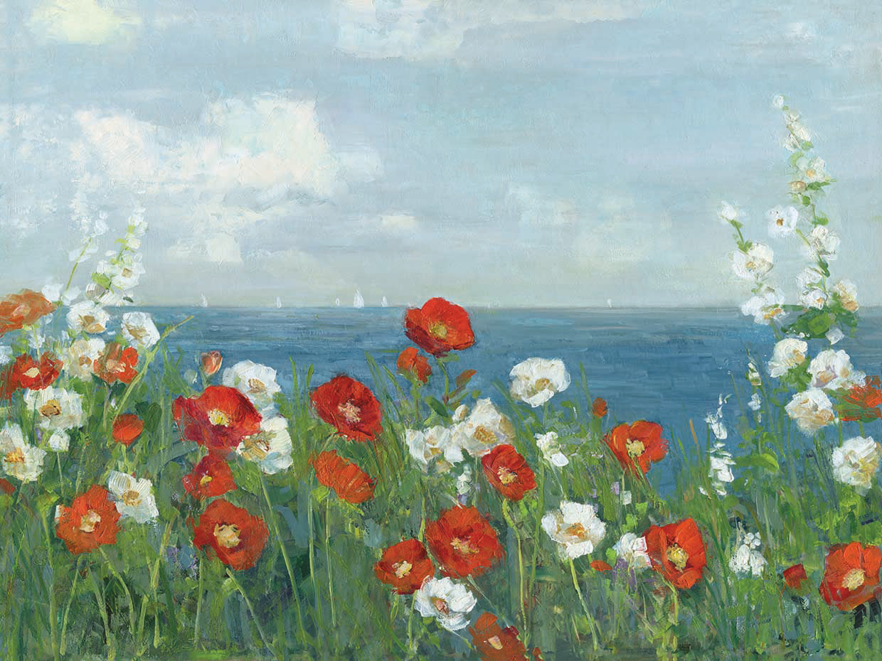 Through the Flowers by Sally Swatland - top quality wall art work on large canvas & framed canvas prints