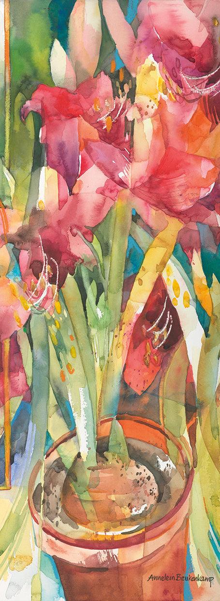 Architectural Amaryllis by Annelein Beukenkamp - top quality wall art work on large canvas & framed canvas prints