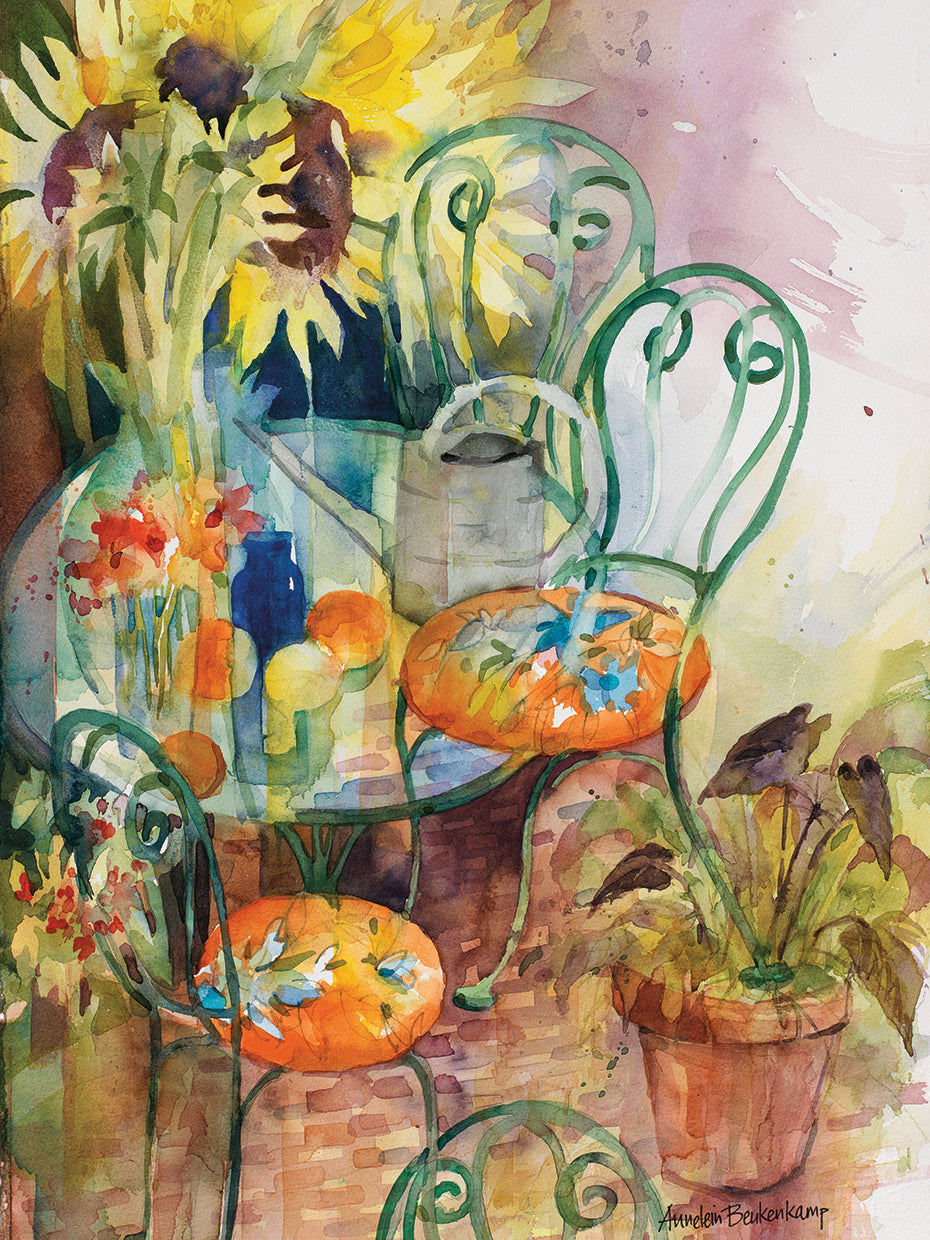 Courtyard Colors by Annelein Beukenkamp - lowest price wall art work on large canvas & framed canvas prints