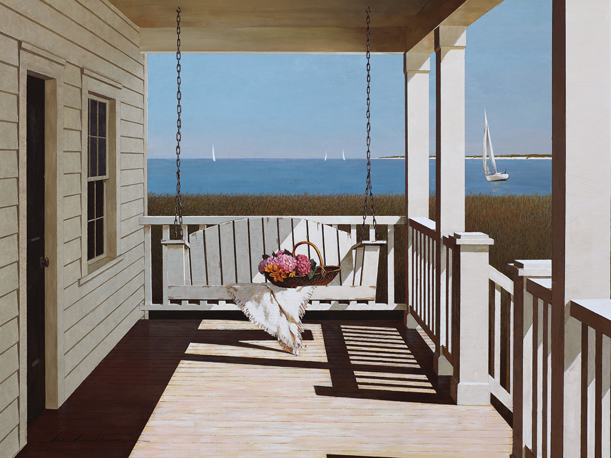 Flower Basket On Swing Chair