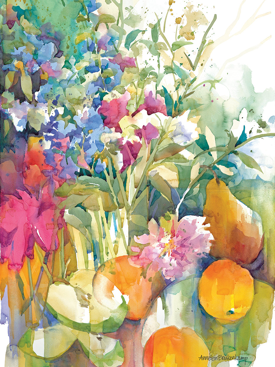 Fruit Bouquet by Annelein Beukenkamp - museum quality wall art work on large canvas & framed canvas prints