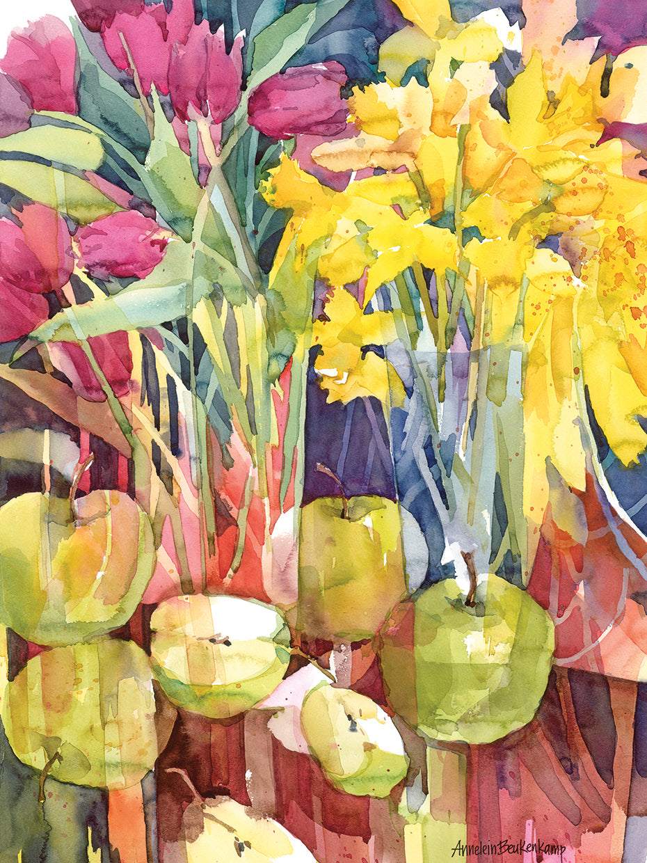 Spring Paletts by Annelein Beukenkamp - highest quality handcrafted wall art work on large canvas & framed canvas prints