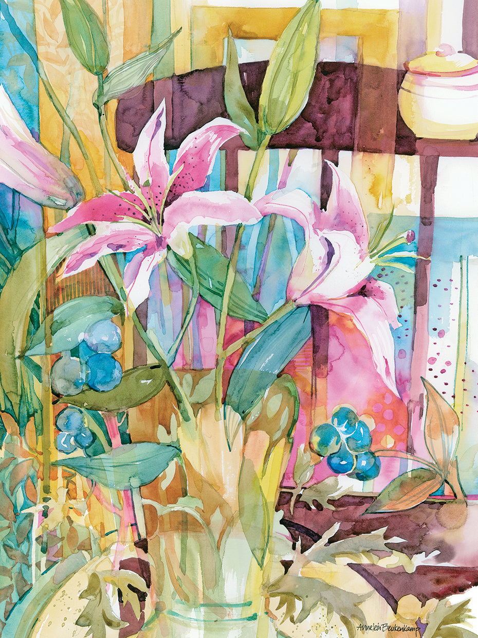 Stargazer Interior by Annelein Beukenkamp - handcrafted wall art work on large canvas & framed canvas prints, made to order